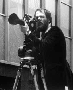 Peter Adair with movie camera